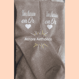 :  🧦 Chaussettes Pailletées Personnalisées – "Une Marraine en Or"